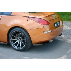 Maxton Design Heck Ansatz Flaps Diffusor für NISSAN 350Z schwarz Hochglanz