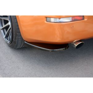 Maxton Design Heck Ansatz Flaps Diffusor für NISSAN 350Z schwarz Hochglanz
