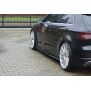 Maxton Design Seitenschweller Ansatz für Audi S3 / A3 S-Line 8V / 8V FL Hatchback schwarz Hochglanz