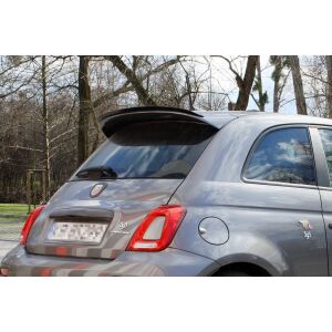 Maxton Design Spoiler CAP für FIAT 500 ABARTH MK1 FACELIFT schwarz Hochglanz