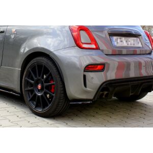 Maxton Design Heck Ansatz Flaps Diffusor für FIAT 500 ABARTH MK1 FACELIFT schwarz Hochglanz