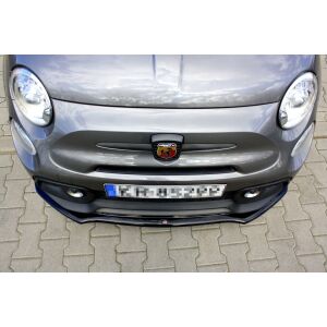 Maxton Design Front Ansatz für FIAT 500 ABARTH MK1 FACELIFT schwarz Hochglanz