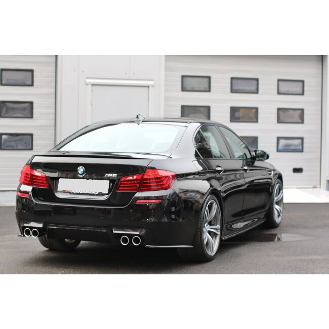 Maxton Design Heck Ansatz Flaps Diffusor für BMW M5 F10 schwarz Hochglanz