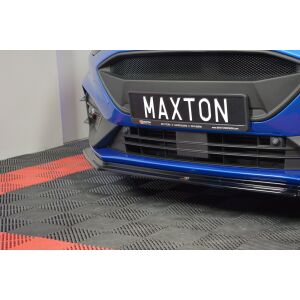 Maxton Design Front Ansatz V.5 / V5 für Ford Focus ST / ST-Line Mk4 schwarz Hochglanz