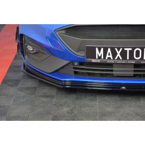 Maxton Design Front Ansatz V.5 / V5 für Ford Focus ST / ST-Line Mk4 schwarz Hochglanz