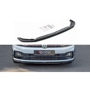 Maxton Design Front Ansatz V.1 / V1 für VW POLO MK6 GTI schwarz Hochglanz