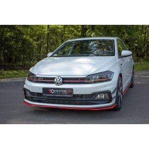 Maxton Design Front Ansatz V.2 / V2 für VW POLO MK6 GTI schwarz Hochglanz