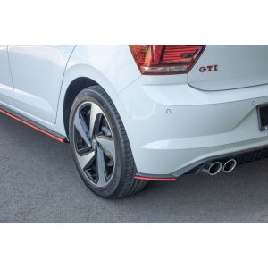 Maxton Design Heck Ansatz Flaps Diffusor für VW POLO MK6 GTI schwarz Hochglanz