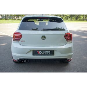 Maxton Design Heck Ansatz Flaps Diffusor für VW POLO MK6 GTI schwarz Hochglanz