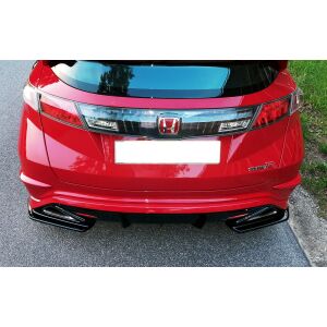 Maxton Design Heck Ansatz Flaps Diffusor für HONDA CIVIC VIII TYPE-R GP schwarz Hochglanz