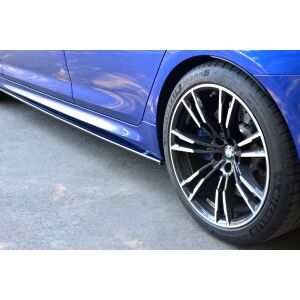 Maxton Design Seitenschweller Ansatz für BMW M5 F90 schwarz Hochglanz