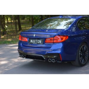 Maxton Design Mittlerer Heckdiffusor Ansatz für BMW M5 F90 schwarz Hochglanz