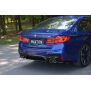 Maxton Design Mittlerer Heckdiffusor Ansatz für BMW M5 F90 schwarz Hochglanz