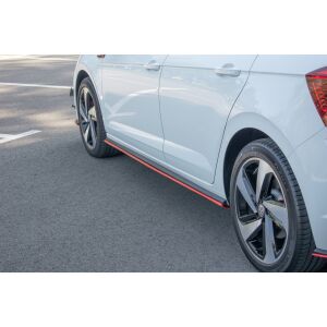 Maxton Design Seitenschweller Ansatz für VW POLO MK6 GTI schwarz Hochglanz