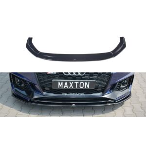 Maxton Design Front Ansatz V.2 / V2 für AUDI RS4 B9 schwarz Hochglanz