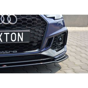 Maxton Design Front Ansatz V.2 / V2 für AUDI RS4 B9 schwarz Hochglanz