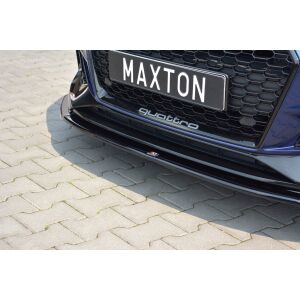 Maxton Design Front Ansatz V.2 / V2 für AUDI RS4 B9 schwarz Hochglanz