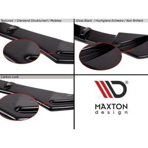 Maxton Design Front Ansatz V.2 / V2 für AUDI RS4 B9 schwarz Hochglanz