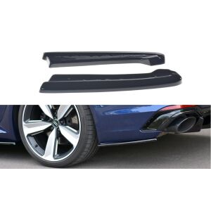 Maxton Design Heck Ansatz Flaps Diffusor für Audi RS4 B9 Avant schwarz Hochglanz