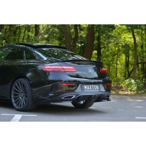 Maxton Design Heck Ansatz Flaps Diffusor für Mercedes-Benz E-Klasse W213 Coupe(C238) AMG-Line schwarz Hochglanz