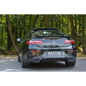 Maxton Design Heck Ansatz Flaps Diffusor für Mercedes-Benz E-Klasse W213 Coupe(C238) AMG-Line schwarz Hochglanz