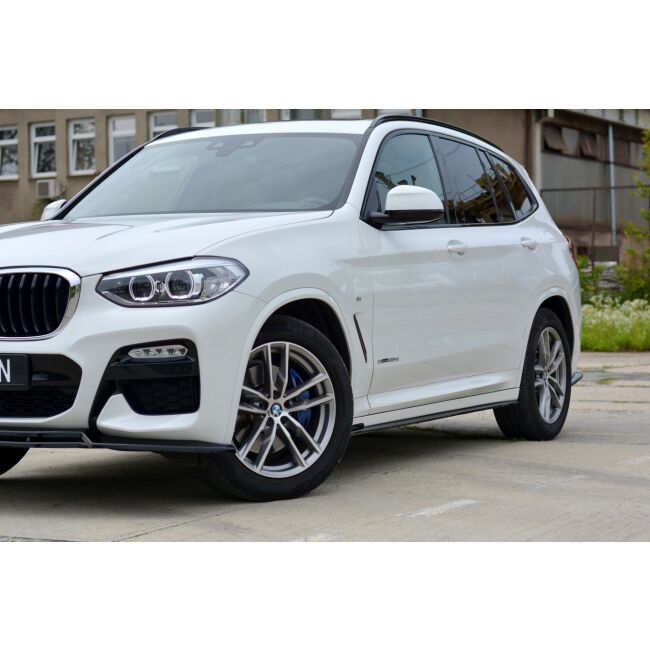 Maxton Design Seitenschweller Ansatz für BMW X3 G01 M Paket schwarz Hochglanz