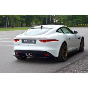 Maxton Design Heck Ansatz Flaps Diffusor für JAGUAR F-TYPE schwarz Hochglanz