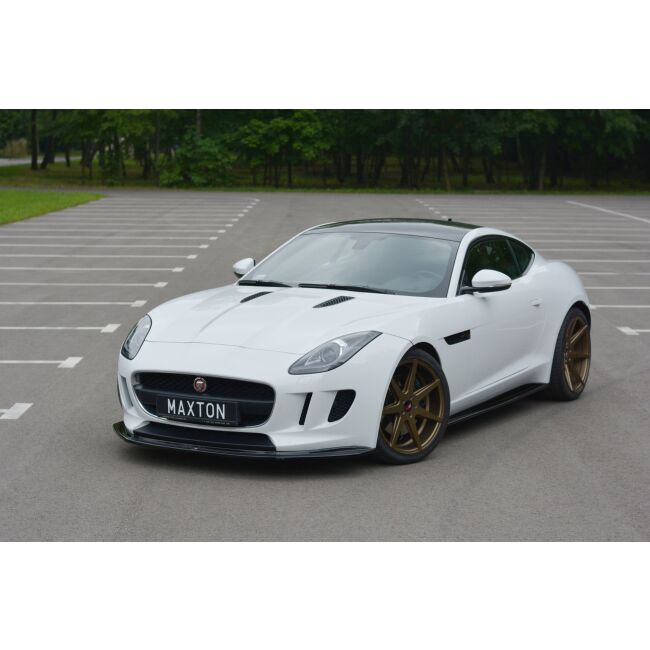 Maxton Design Front Ansatz V.1 / V1 für JAGUAR F-TYPE schwarz Hochglanz