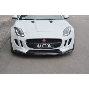 Maxton Design Front Ansatz V.1 / V1 für JAGUAR F-TYPE schwarz Hochglanz