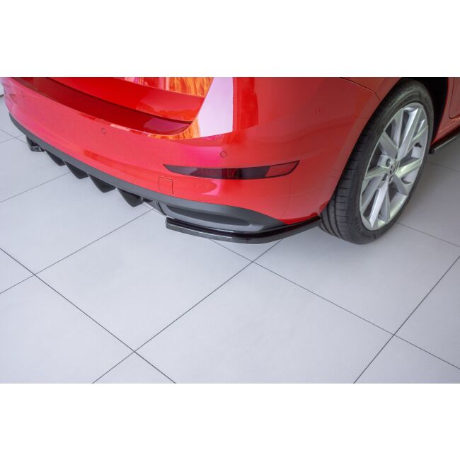 Maxton Design Heck Ansatz Flaps Diffusor für Skoda Scala schwarz Hochglanz