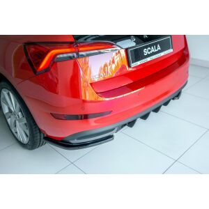 Maxton Design Heck Ansatz Flaps Diffusor für Skoda Scala schwarz Hochglanz