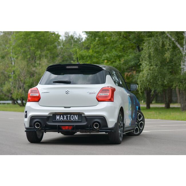 Maxton Design Heck Ansatz Flaps Diffusor für SUZUKI SWIFT 6 SPORT schwarz Hochglanz