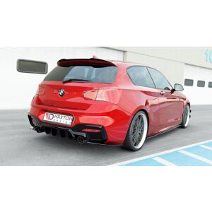 Maxton Design Heckdiffusor Ansatz für Bmw 1 F20/ F21 Facelift M-Power schwarz Hochglanz