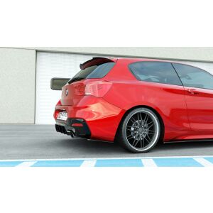 Maxton Design Heckdiffusor Ansatz für Bmw 1 F20/ F21 Facelift M-Power schwarz Hochglanz