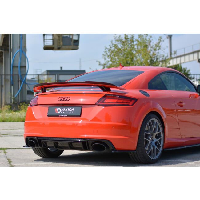Maxton Design Spoiler CAP für Audi TT RS 8S schwarz Hochglanz