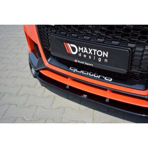 Maxton Design Front Ansatz V.2 / V2 für Audi TT RS 8S schwarz Hochglanz