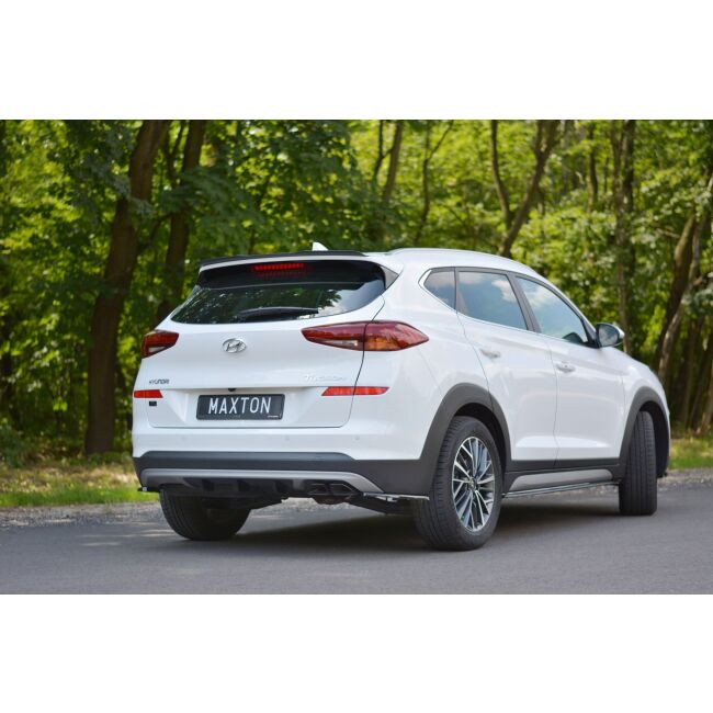 Maxton Design Heck Ansatz Flaps Diffusor für Hyundai Tucson Mk3 Facelift schwarz Hochglanz