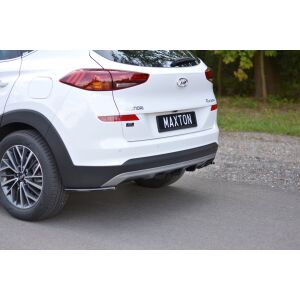 Maxton Design Heck Ansatz Flaps Diffusor für Hyundai Tucson Mk3 Facelift schwarz Hochglanz