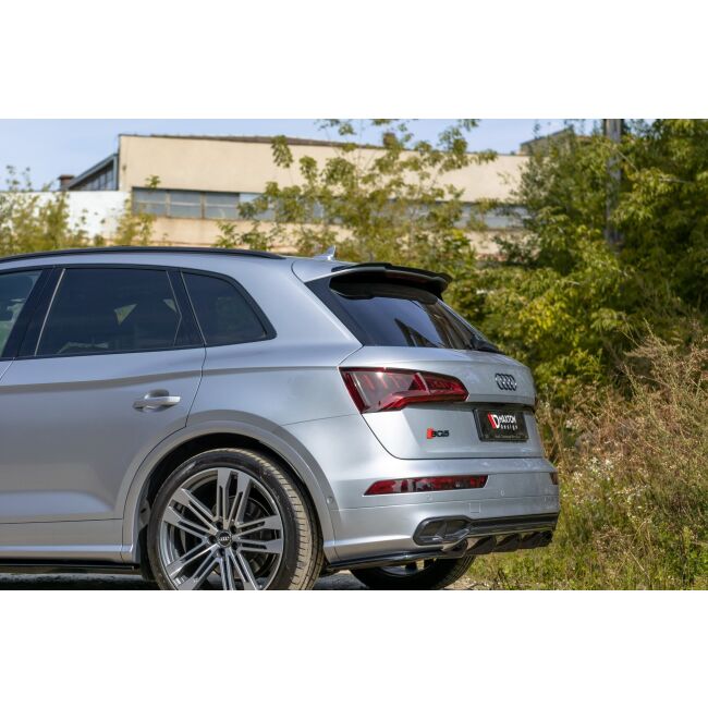 Maxton Design Spoiler CAP für Audi SQ5/Q5 S-line  MkII schwarz Hochglanz