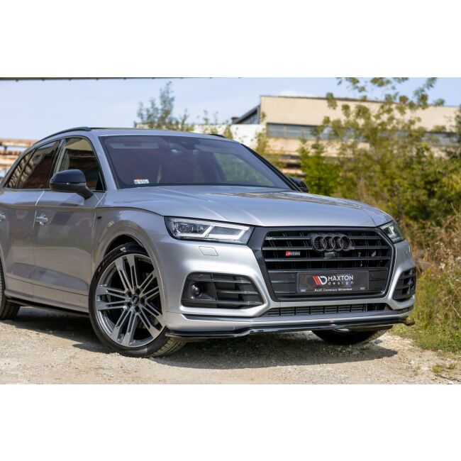 Maxton Design Front Ansatz für Audi SQ5/Q5 S-line MkII schwarz Hochglanz