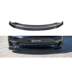 Maxton Design Front Ansatz V.2 / V2 für Tesla Model 3 schwarz Hochglanz