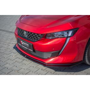 Maxton Design Front Ansatz V.2 / V2 für Peugeot 508 Mk2 schwarz Hochglanz