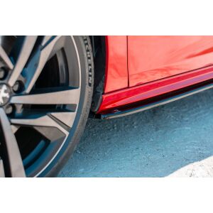 Maxton Design Seitenschweller Ansatz für Peugeot 508 Mk2 schwarz Hochglanz