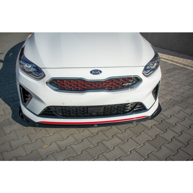 Maxton Design Front Ansatz V.2 / V2 für Kia ProCeed GT Mk 3 schwarz Hochglanz