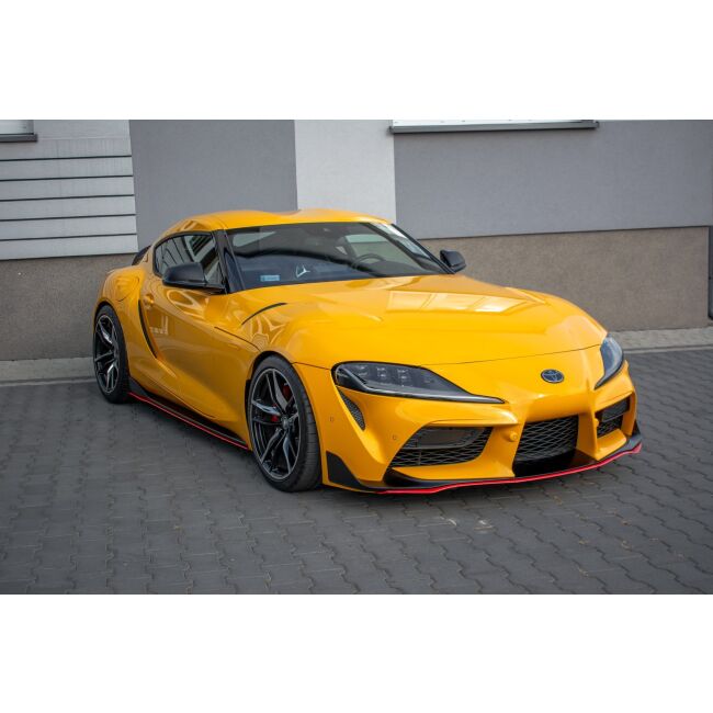 Maxton Design Seitenschweller Ansatz für V.2 / V2 für Toyota Supra Mk5 schwarz Hochglanz