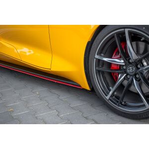 Maxton Design Seitenschweller Ansatz für V.2 / V2 für Toyota Supra Mk5 schwarz Hochglanz