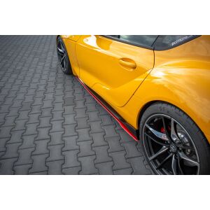 Maxton Design Seitenschweller Ansatz für V.2 / V2 für Toyota Supra Mk5 schwarz Hochglanz