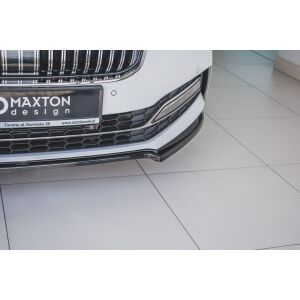 Maxton Design Front Ansatz V.1 / V1 für Skoda Superb Mk3 FL schwarz Hochglanz