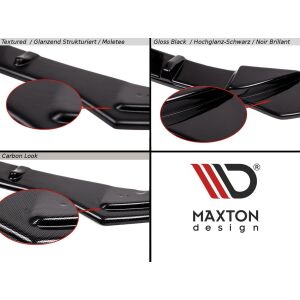 Maxton Design Front Ansatz V.2 / V2 für Skoda Superb Mk3 FL schwarz Hochglanz