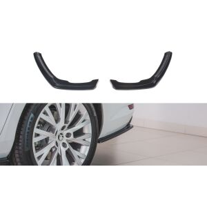 Maxton Design Heck Ansatz Flaps Diffusor für Skoda Superb Mk3 FL Hatchback / Kombi schwarz Hochglanz